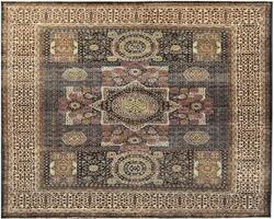 Handknotted carpet texture and detail